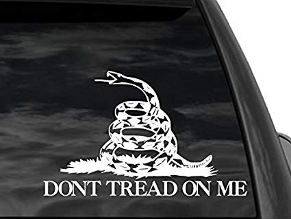 Gadsden Flag Rattlesnake Car Emblem 3D Metal Decal With "Don